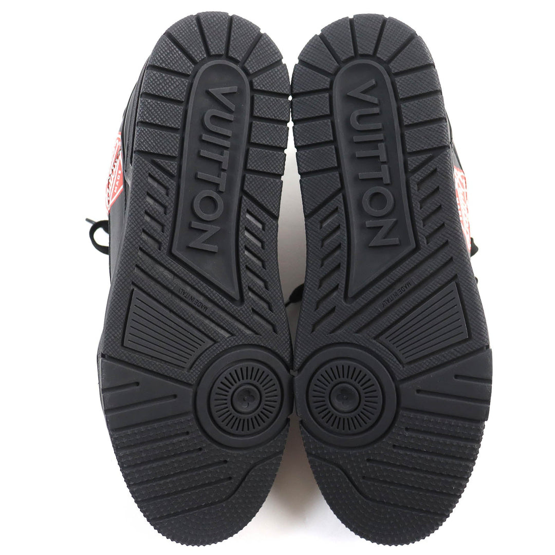 LOUIS VUITTON sneakers leather Two-tone (black) LV trainer line 7 1/2