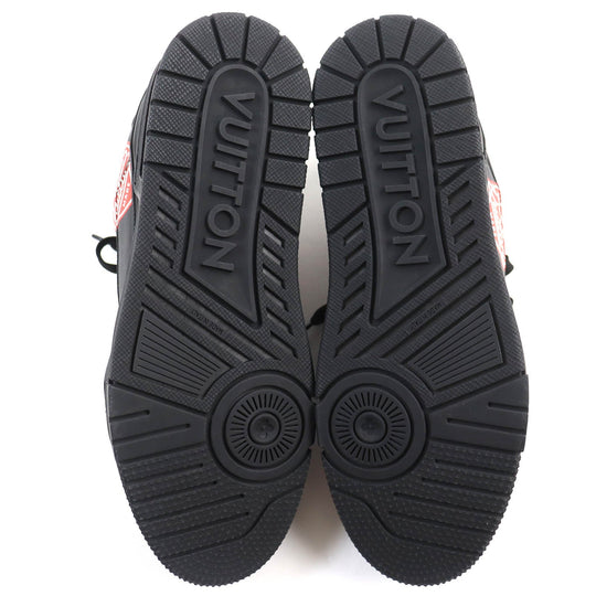 LOUIS VUITTON sneakers leather Two-tone (black) LV trainer line 7 1/2