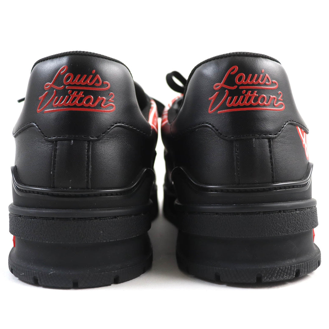 LOUIS VUITTON sneakers leather Two-tone (black) LV trainer line 7 1/2
