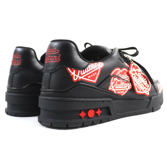 LOUIS VUITTON sneakers leather Two-tone (black) LV trainer line 7 1/2