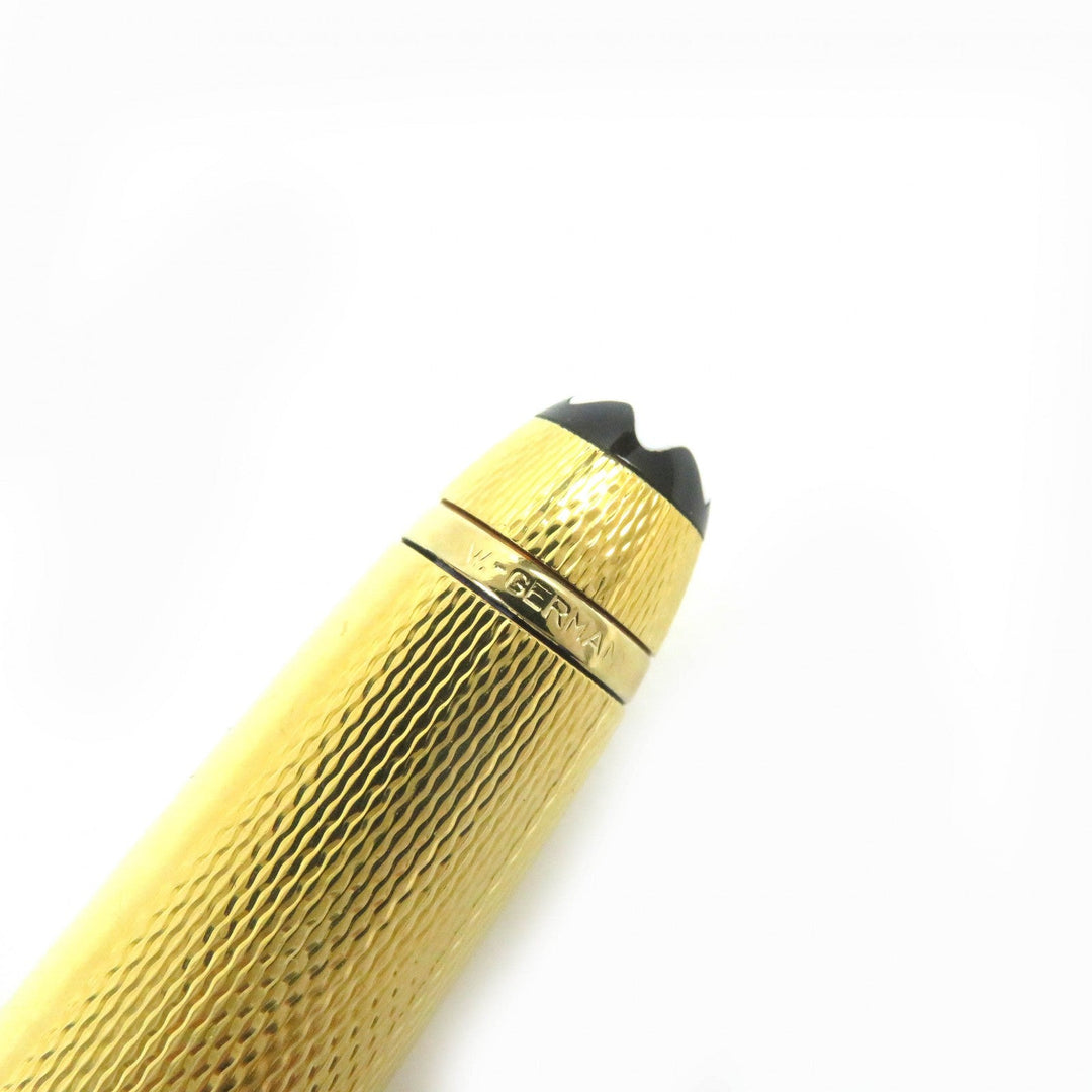 MONTBLANC fountain pen Gold plated, nib: K18 gold Meisterstck Solitaire mens Used Authentic