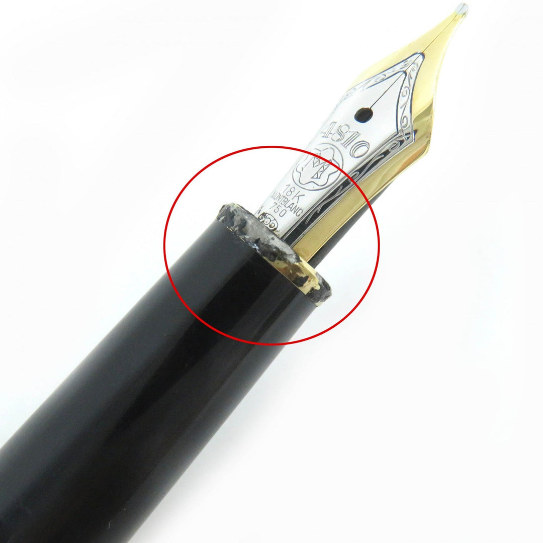 MONTBLANC fountain pen Gold plated, nib: K18 gold Meisterstck Solitaire mens Used Authentic