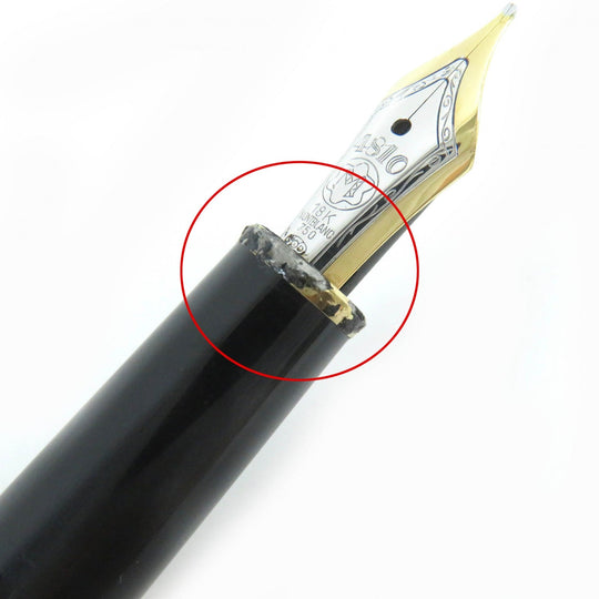 MONTBLANC fountain pen Gold plated, nib: K18 gold Meisterstck Solitaire mens Used Authentic