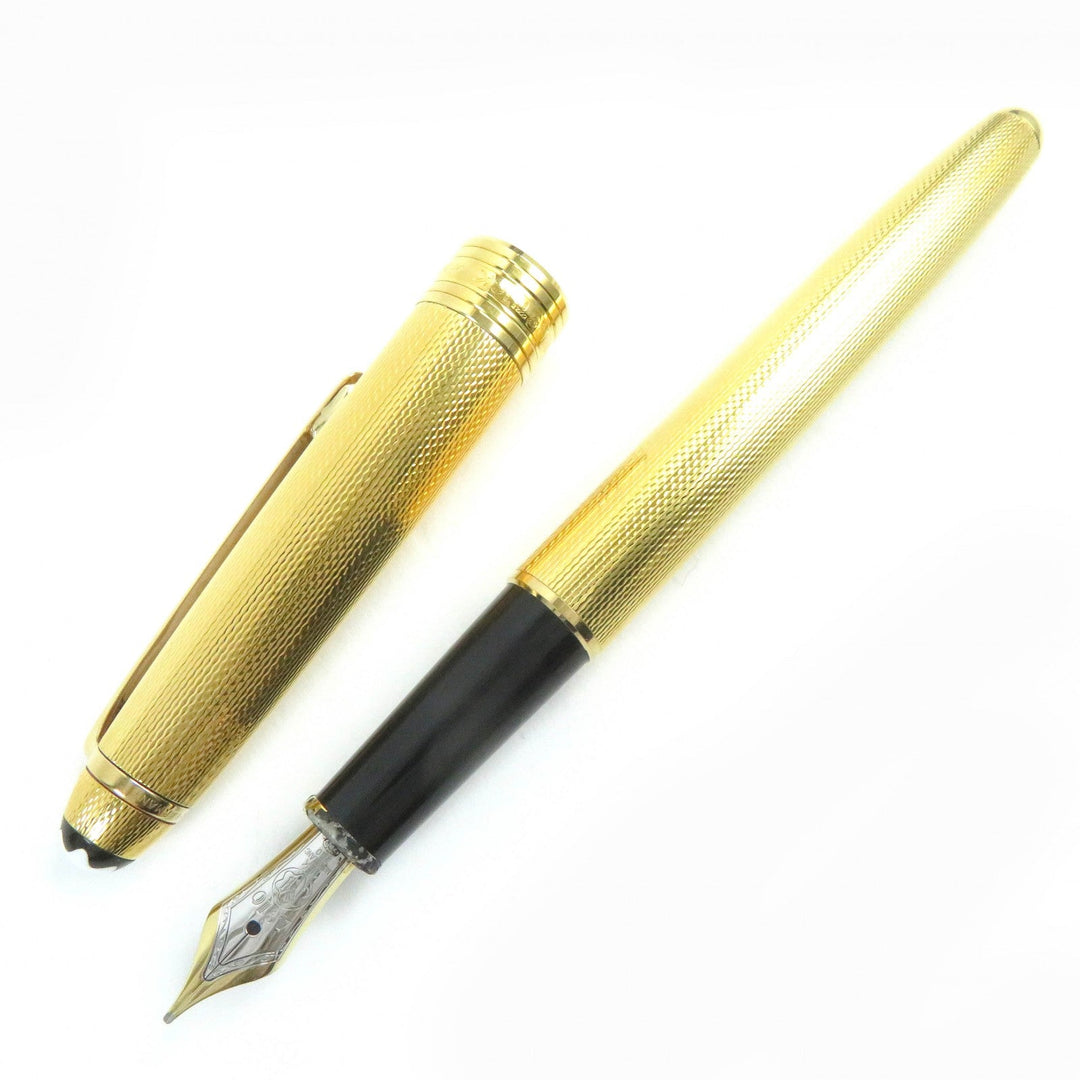 MONTBLANC fountain pen Gold plated, nib: K18 gold Meisterstck Solitaire mens Used Authentic