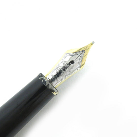 MONTBLANC fountain pen Gold plated, nib: K18 gold Meisterstck Solitaire mens Used Authentic