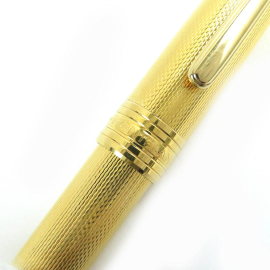 MONTBLANC fountain pen Gold plated, nib: K18 gold Meisterstck Solitaire mens Used Authentic