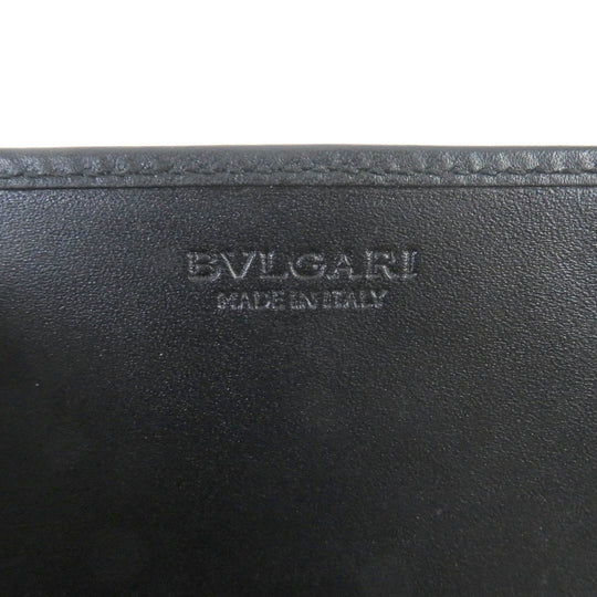 BVLGARI Card Case 32588 Main: Leather PVC, Main: Charcoal type Weekend mens Used Authentic