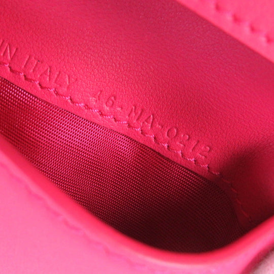 Christian Dior Tri-fold wallet S5652CCEH Main: Leather Red pink Saddle Lotus Wallet Women Used Authentic