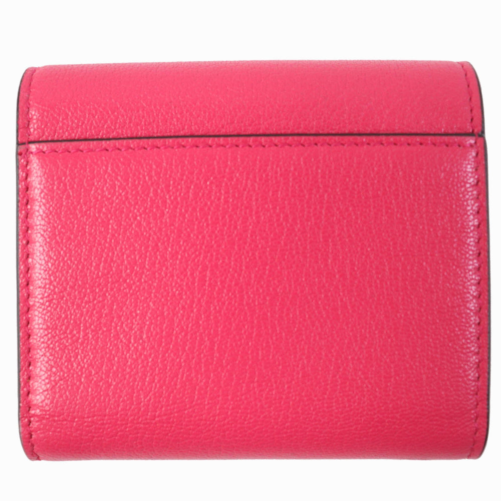 Christian Dior Tri-fold wallet S5652CCEH Main: Leather Red pink Saddle Lotus Wallet Women Used Authentic