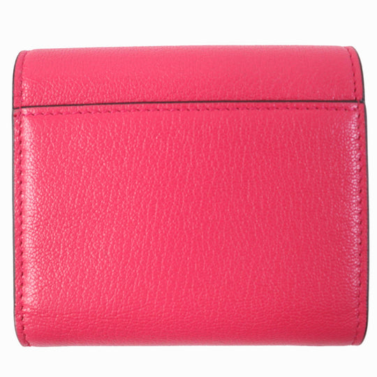 Christian Dior Tri-fold wallet S5652CCEH Main: Leather Red pink Saddle Lotus Wallet Women Used Authentic