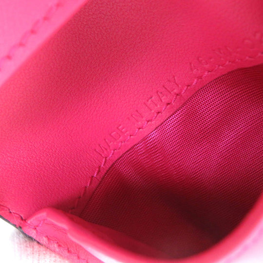 Christian Dior Tri-fold wallet S5652CCEH Main: Leather Red pink Saddle Lotus Wallet Women Used Authentic