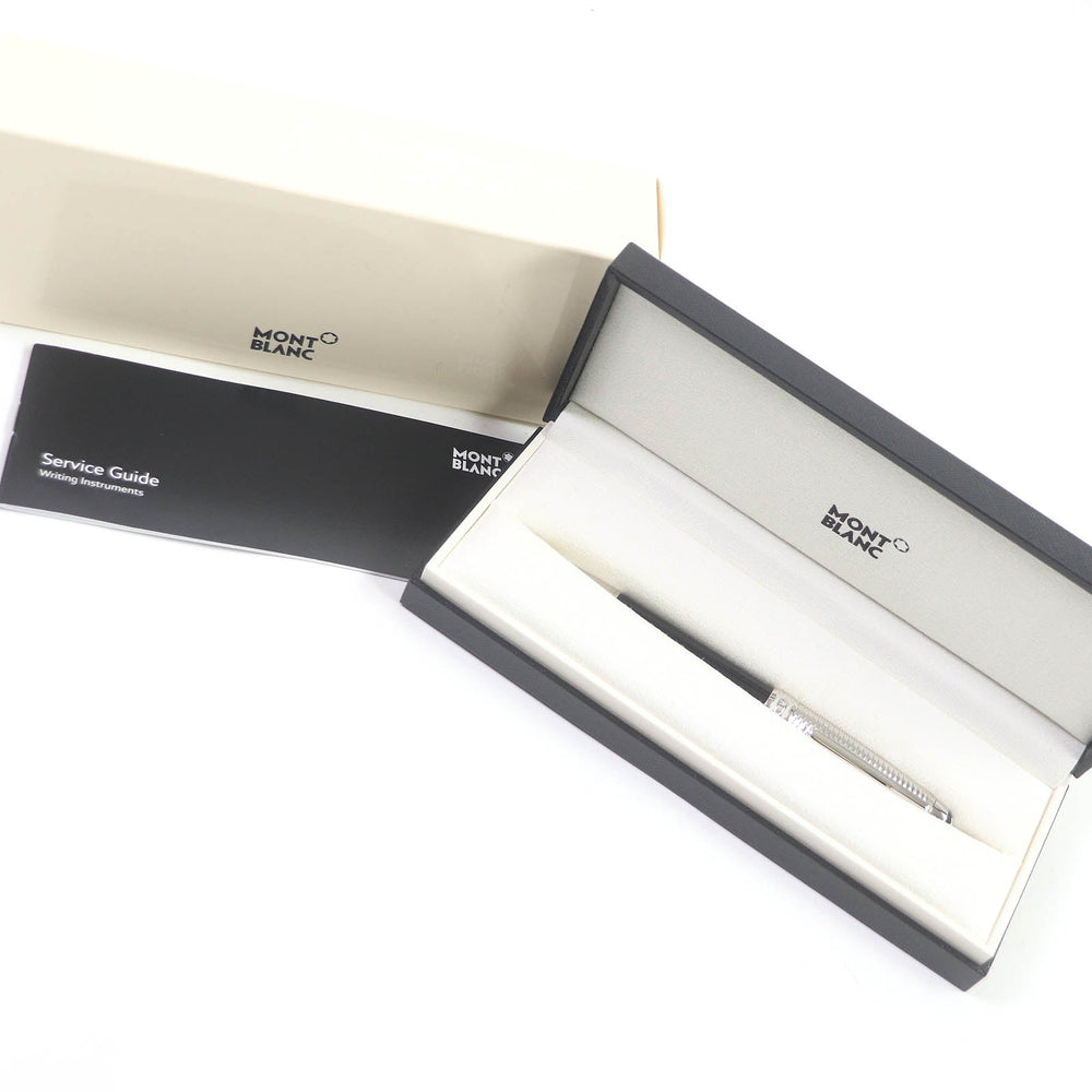 MONTBLANC fountain pen MB118078 Nib: K18 Silver black Meisterstck Due Geometry Classic mens Used Authentic