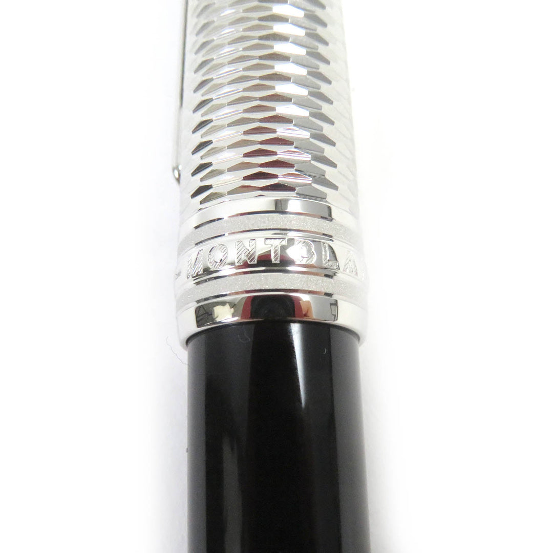 MONTBLANC fountain pen MB118078 Nib: K18 Silver black Meisterstck Due Geometry Classic mens Used Authentic
