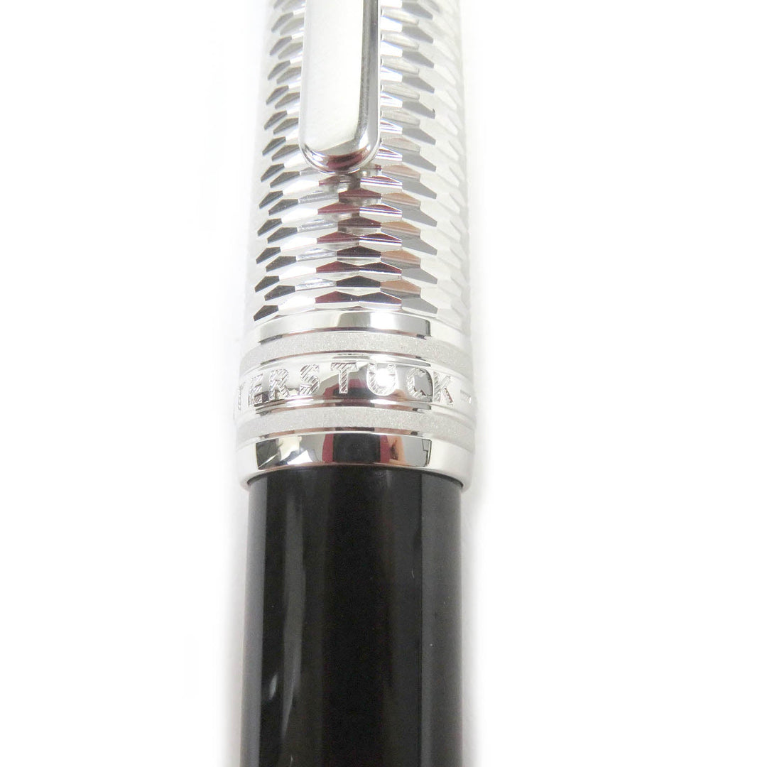 MONTBLANC fountain pen MB118078 Nib: K18 Silver black Meisterstck Due Geometry Classic mens Used Authentic