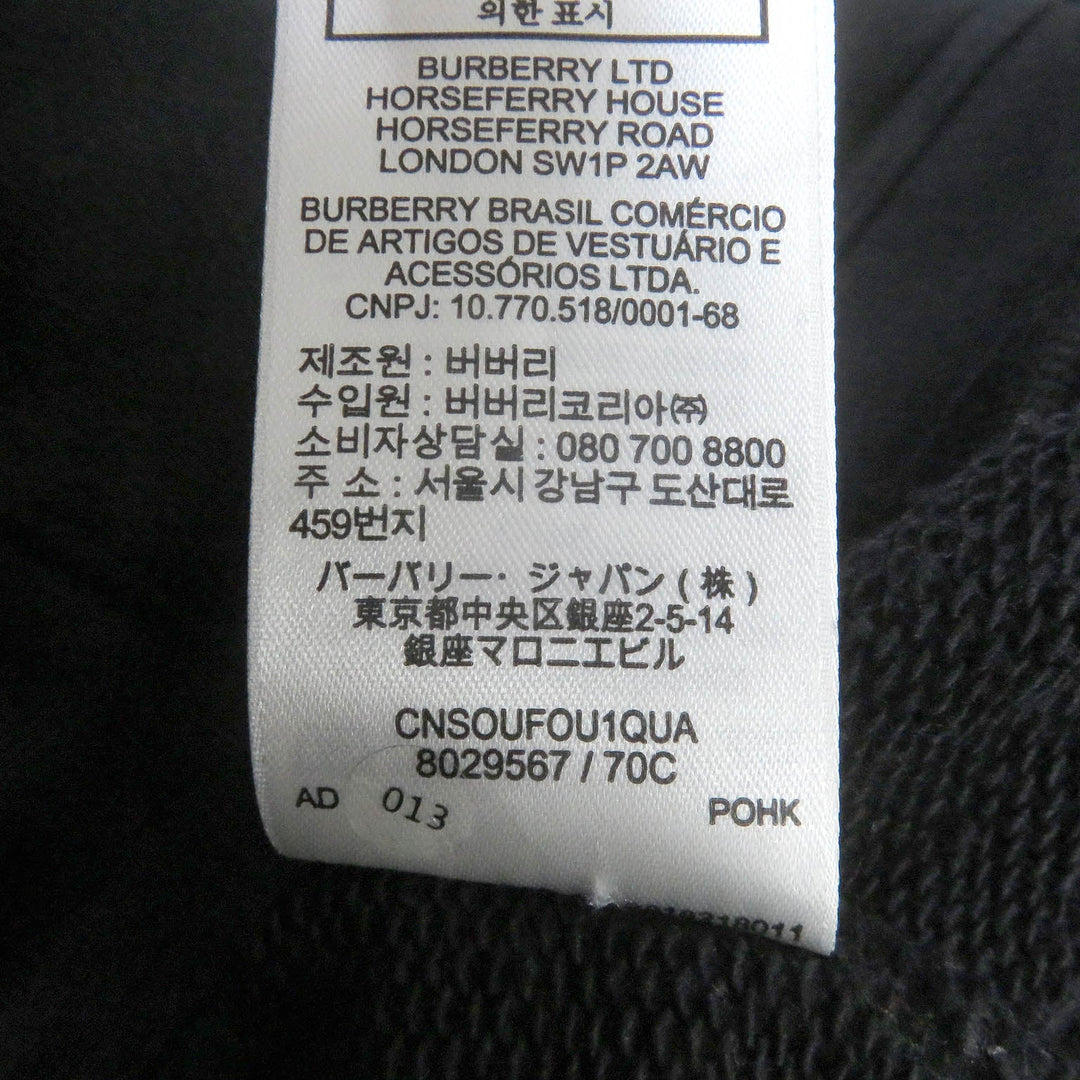BURBERRY Hoodie 8029567 Main: 100% cotton black mens S Used Authentic