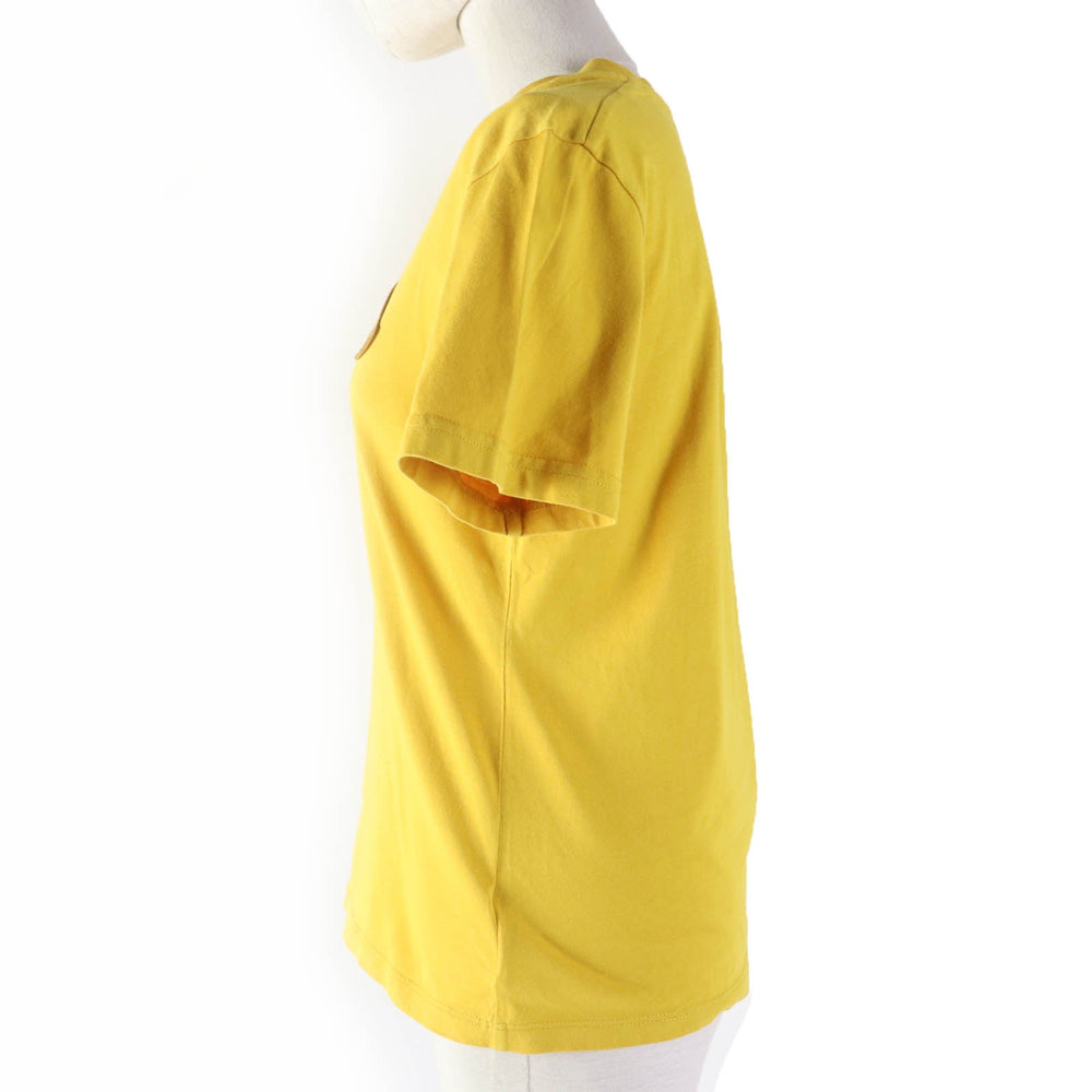 MONCLER Short sleeve T-shirt Main: 100% cotton, Part: 100% cotton Mustard type T-SHIRT Women XS Used Authentic