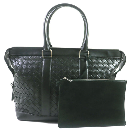 BOTTEGAVENETA Tote Bag 667275 leather Dark green INTRECCIATO mens Used Authentic