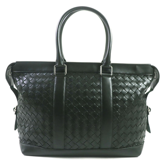 BOTTEGAVENETA Tote Bag 667275 leather Dark green INTRECCIATO mens Used Authentic