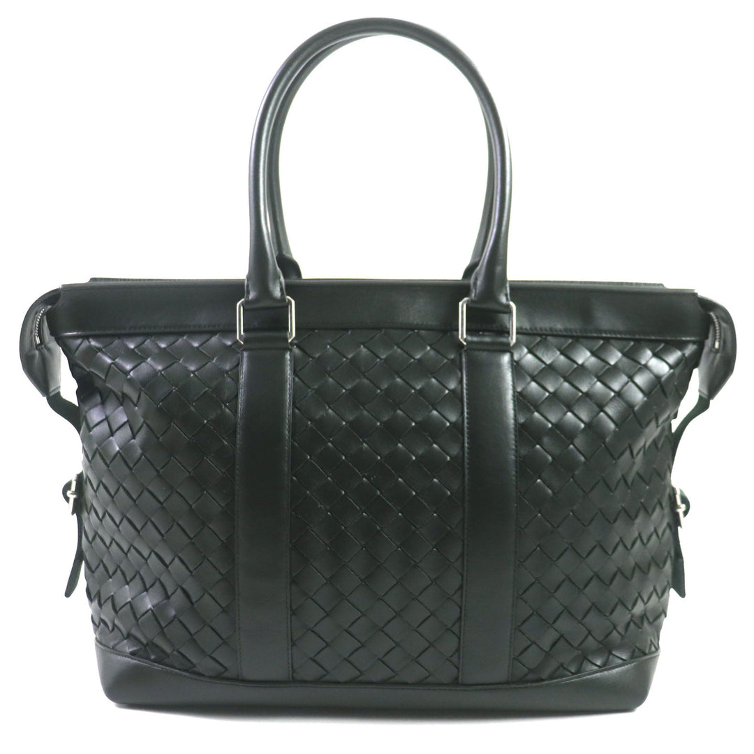BOTTEGAVENETA Tote Bag 667275 leather Dark green INTRECCIATO mens Used Authentic