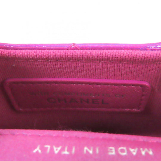 CHANEL Pouch H43HHUU7 Main: Patent leather Neon pink Years Gift 2023 Women Used Authentic