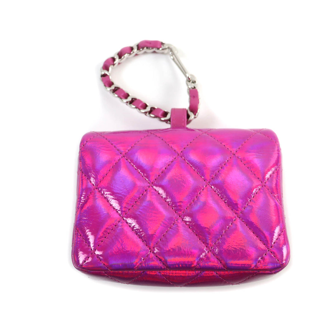 CHANEL Pouch H43HHUU7 Main: Patent leather Neon pink Years Gift 2023 Women Used Authentic