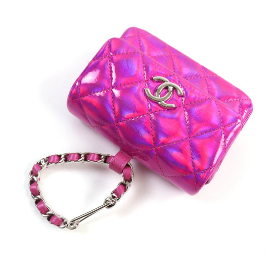 CHANEL Pouch H43HHUU7 Main: Patent leather Neon pink Years Gift 2023 Women Used Authentic