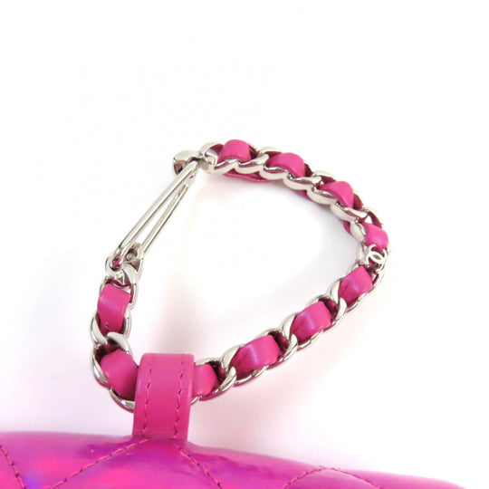 CHANEL Pouch H43HHUU7 Main: Patent leather Neon pink Years Gift 2023 Women Used Authentic
