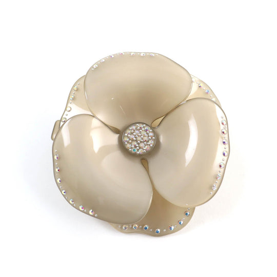 ALEXANDRE DE PARIS Valletta Acedate , Swarovski beige CAMELIA PASTEL Women Used Authentic