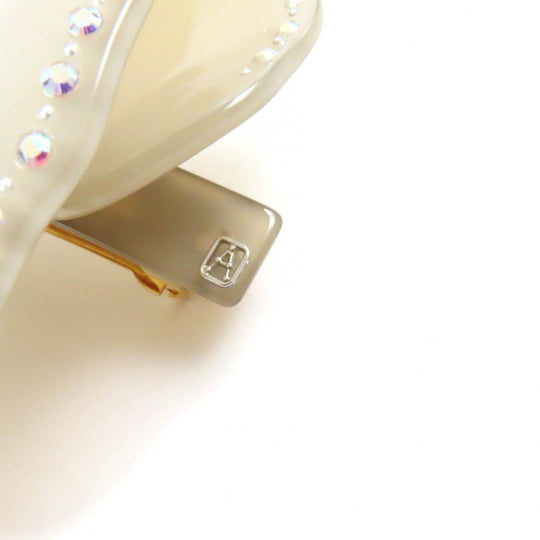 ALEXANDRE DE PARIS Valletta Acedate , Swarovski beige CAMELIA PASTEL Women Used Authentic