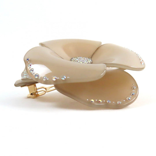 ALEXANDRE DE PARIS Valletta Acedate , Swarovski beige CAMELIA PASTEL Women Used Authentic