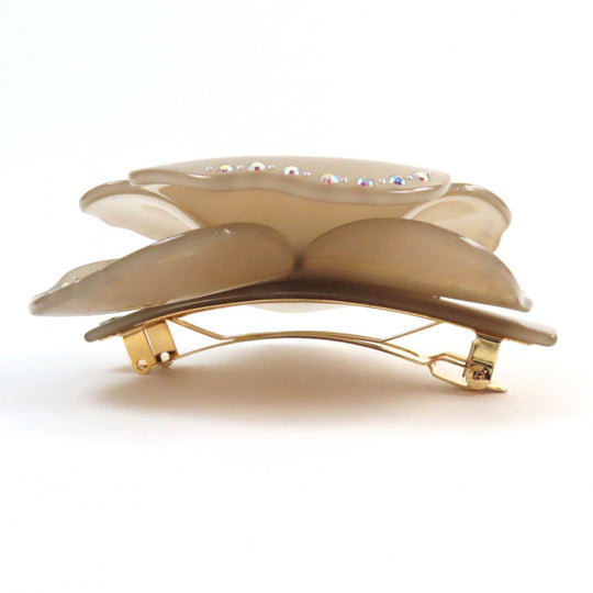ALEXANDRE DE PARIS Valletta Acedate , Swarovski beige CAMELIA PASTEL Women Used Authentic