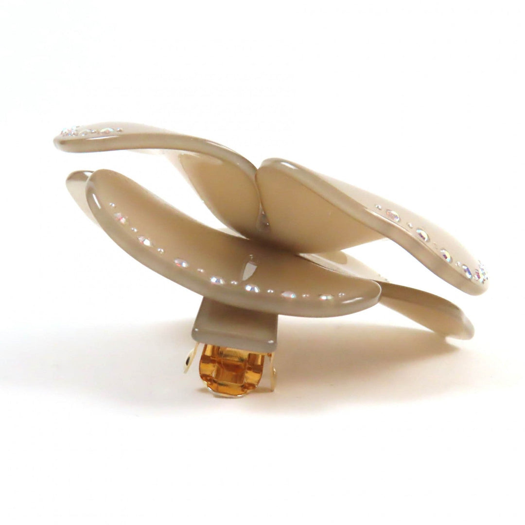 ALEXANDRE DE PARIS Valletta Acedate , Swarovski beige CAMELIA PASTEL Women Used Authentic