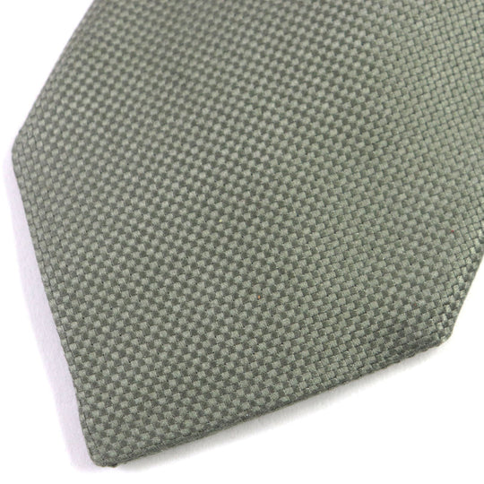 HERMES tie Main: 100% silk khaki mens Used Authentic