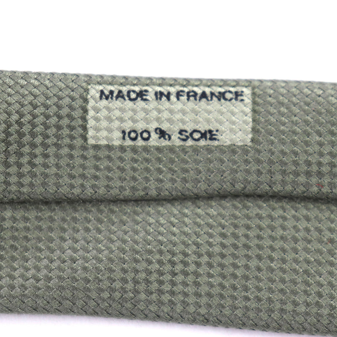 HERMES tie Main: 100% silk khaki mens Used Authentic