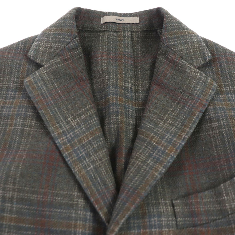 BOGLIOLI tailored jacket Main: 55% wool, Main: 45% polyester, Sleeve lining: 60% acetate, Sleeve lining: 40% rayon Khaki type mens 44 Used Authentic
