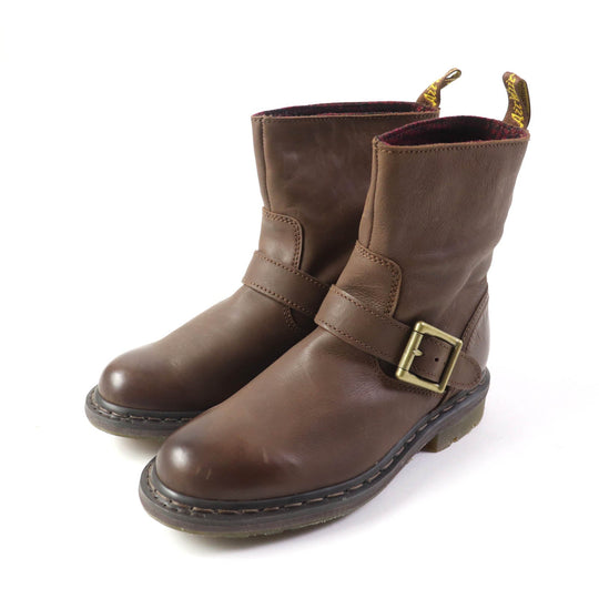 Dr.Martens short boots 15262201 Main: Leather Brown SLATE MEG BIKER ANKLE BOOT Women(Unisex) 38 Used Authentic