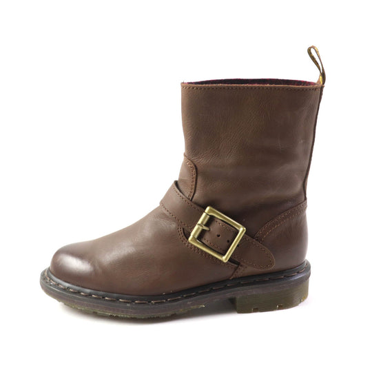 Dr.Martens short boots 15262201 Main: Leather Brown SLATE MEG BIKER ANKLE BOOT Women(Unisex) 38 Used Authentic