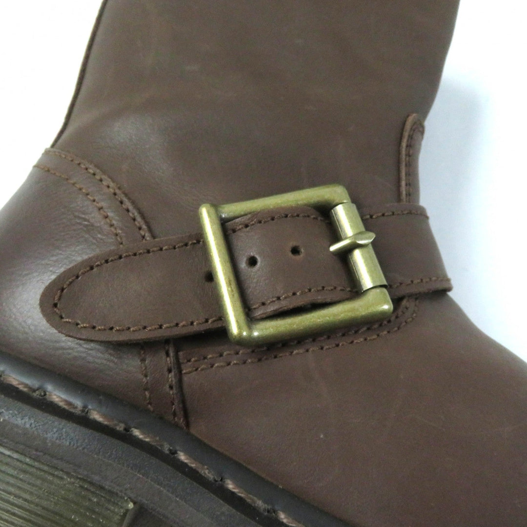 Dr.Martens short boots 15262201 Main: Leather Brown SLATE MEG BIKER ANKLE BOOT Women(Unisex) 38 Used Authentic