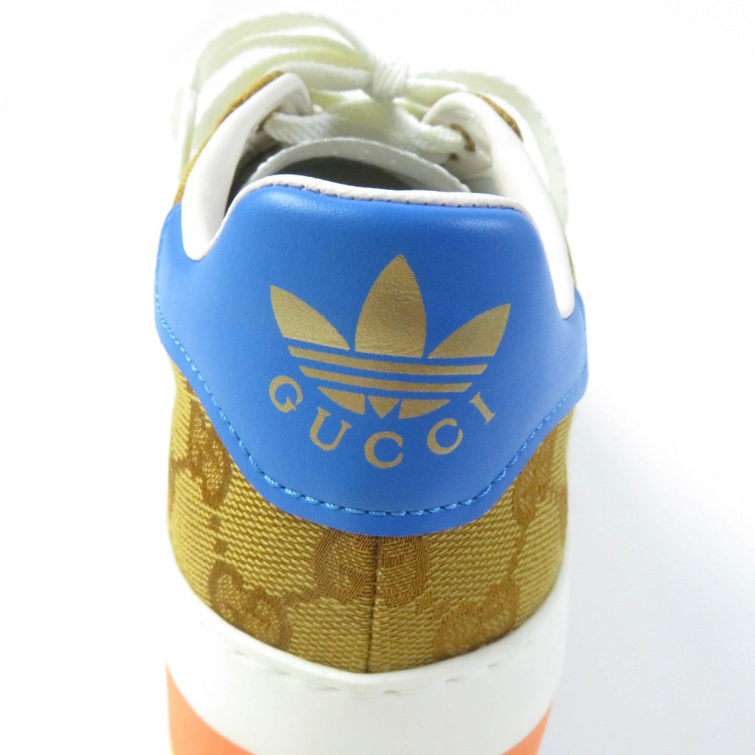 GUCCI sneakers 707873 GG canvas, leather multicolor Gazelle Women 24.5 Used Authentic