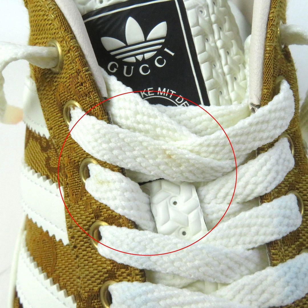 GUCCI sneakers 707873 GG canvas, leather multicolor Gazelle Women 24.5 Used Authentic
