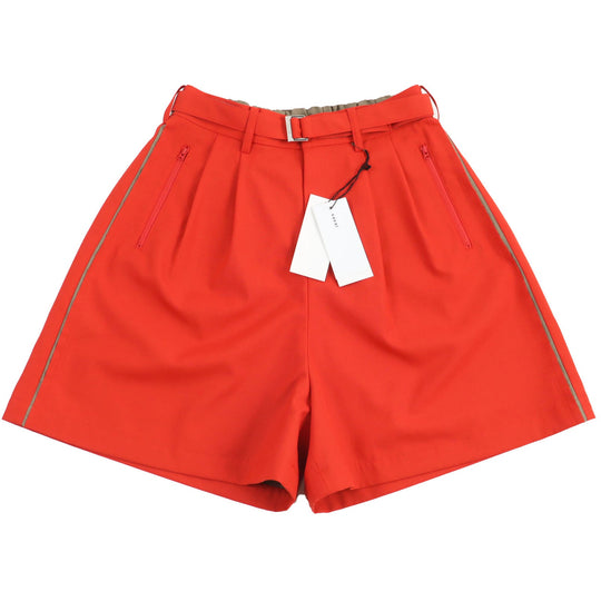 Sacai Shorts 22-02814M Outer: 70% polyester, Outer: 30% wool, Lining: 100% polyester, Part: 100% polyester, Part: 70% polyester Orange mens 2 Used Authentic