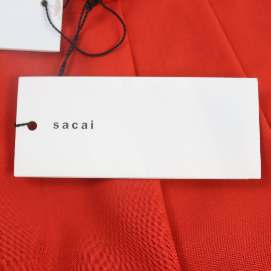 Sacai Shorts 22-02814M Outer: 70% polyester, Outer: 30% wool, Lining: 100% polyester, Part: 100% polyester, Part: 70% polyester Orange mens 2 Used Authentic