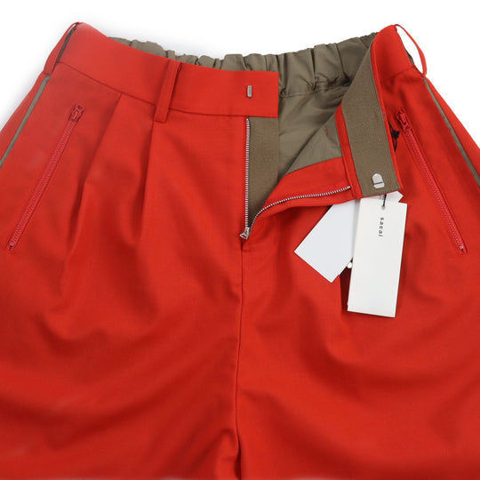 Sacai Shorts 22-02814M Outer: 70% polyester, Outer: 30% wool, Lining: 100% polyester, Part: 100% polyester, Part: 70% polyester Orange mens 2 Used Authentic