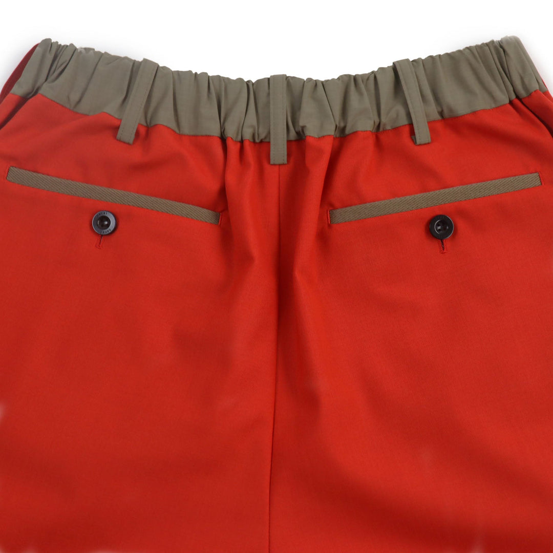 Sacai Shorts 22-02814M Outer: 70% polyester, Outer: 30% wool, Lining: 100% polyester, Part: 100% polyester, Part: 70% polyester Orange mens 2 Used Authentic