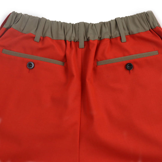 Sacai Shorts 22-02814M Outer: 70% polyester, Outer: 30% wool, Lining: 100% polyester, Part: 100% polyester, Part: 70% polyester Orange mens 2 Used Authentic