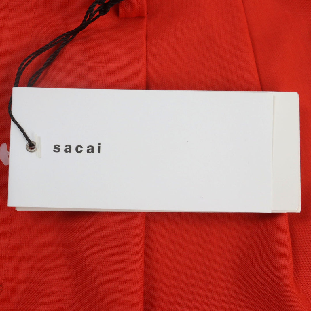 Sacai Shorts 22-02814M Outer: 70% polyester, Outer: 30% wool, Lining: 100% polyester, Part: 100% polyester, Part: 70% polyester Orange mens 2 Used Authentic