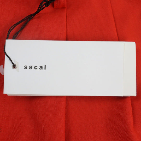 Sacai Shorts 22-02814M Outer: 70% polyester, Outer: 30% wool, Lining: 100% polyester, Part: 100% polyester, Part: 70% polyester Orange mens 2 Used Authentic