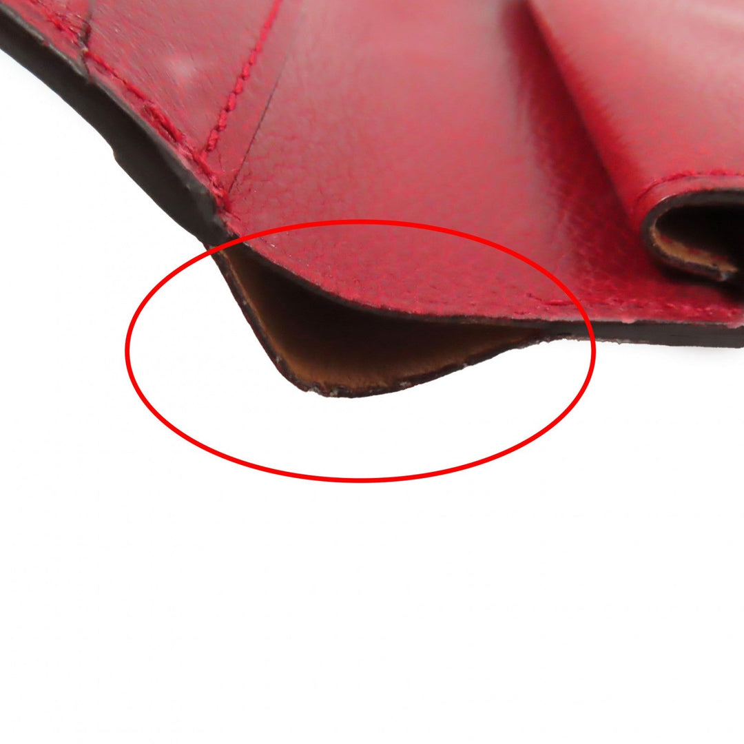 John Lobb Bifold Wallet Main: Leather Red mens Used Authentic