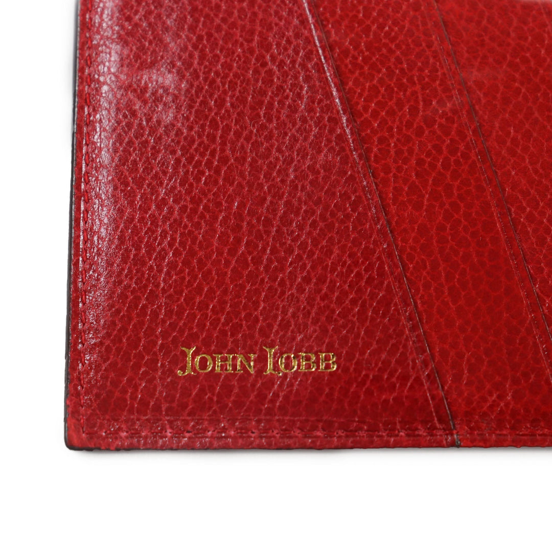 John Lobb Bifold Wallet Main: Leather Red mens Used Authentic