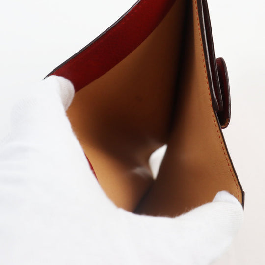 John Lobb Bifold Wallet Main: Leather Red mens Used Authentic